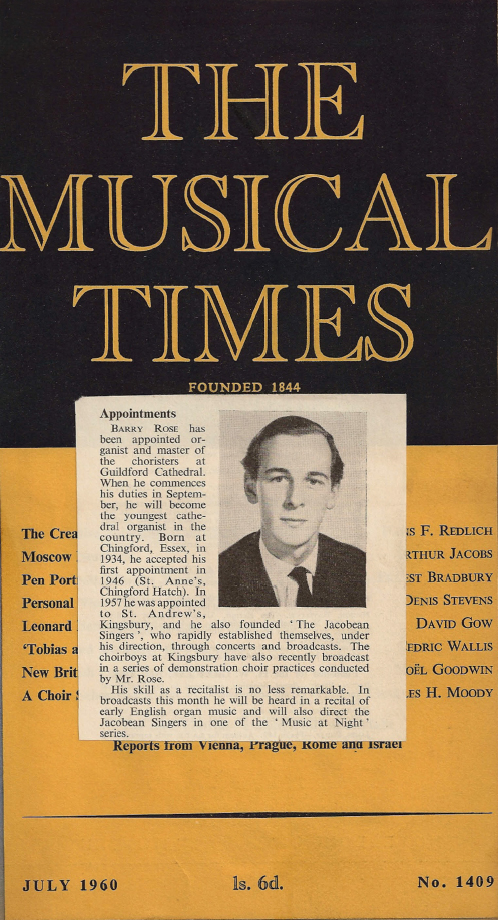 Image: Musical Times Announcement
